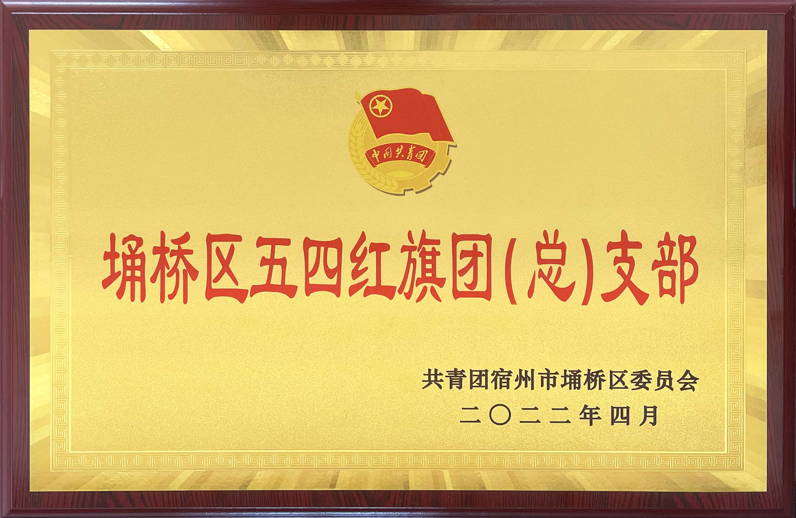 熱烈祝賀安徽萬碩科技產(chǎn)業(yè)（集團(tuán)）有限公司團(tuán)支部獲評“埇橋區(qū)五四紅旗團(tuán)（總）支部”稱號